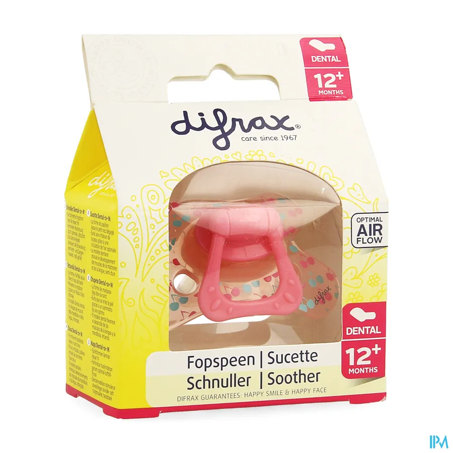 packshot van Difrax Fopspeen Dental Semi Filled +12m