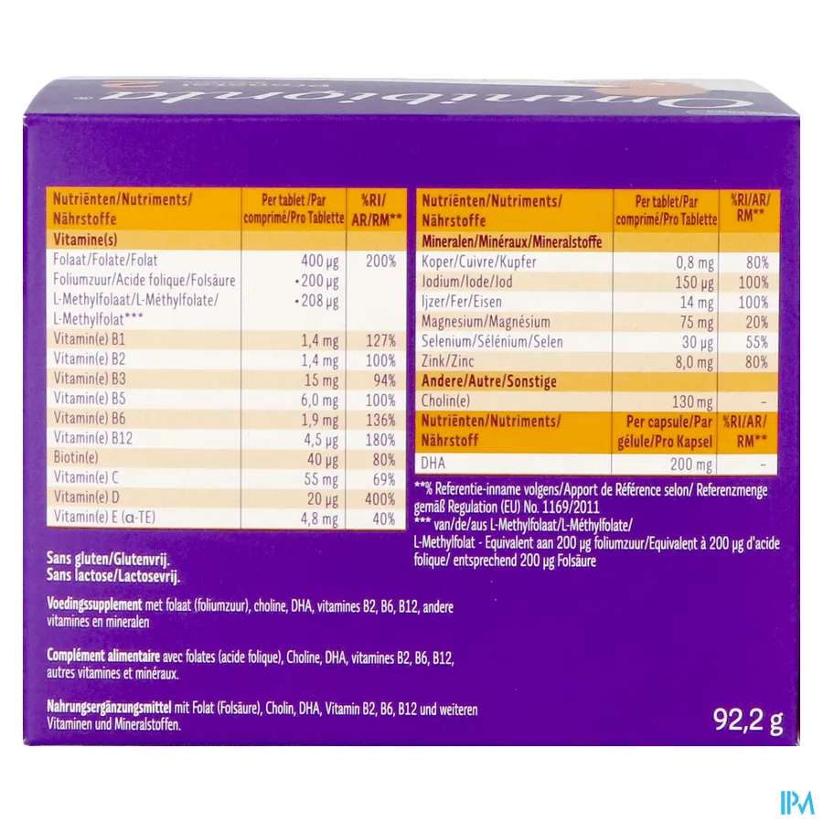 packshot van Omnibionta Pronatal 2 56 tabletten + 56 capsules