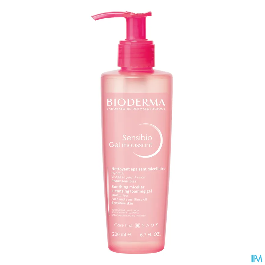 packshot van Bioderma Sensibio Schuimende Reinigingsgel 200 ml