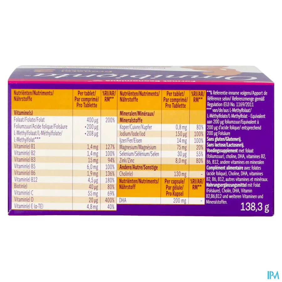packshot van Omnibionta Pronatal 2 84 tabletten + 84 capsules