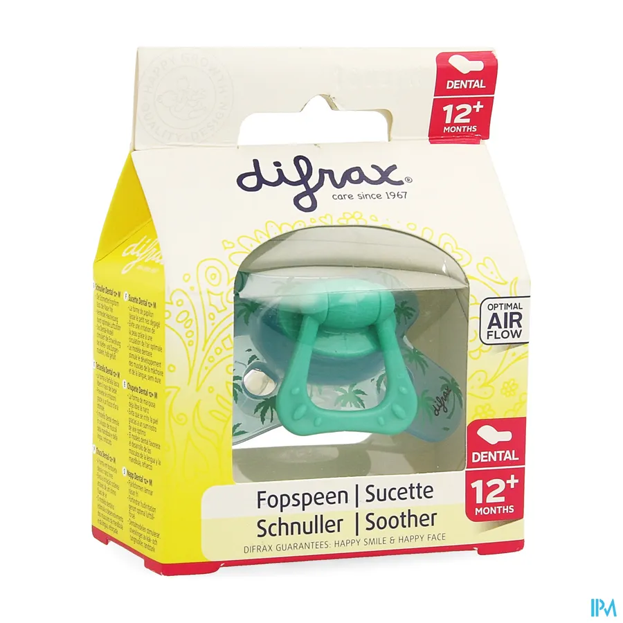 packshot van Difrax Fopspeen Dental Semi Filled +12m