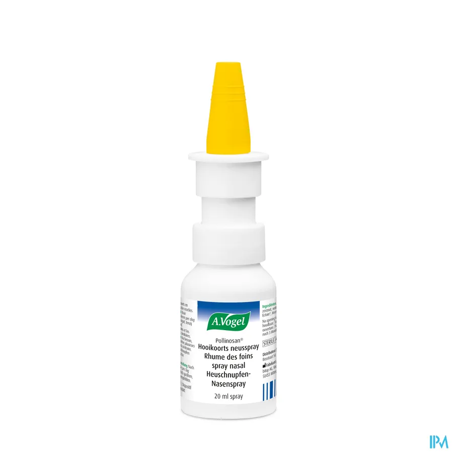 packshot van A. Vogel Pollinosan Hooikoorts Neusspray -voor Behandeling en Preventie van Hooikoorts en Vergelijkbare Allergische Reacties- Flacon 20 ml