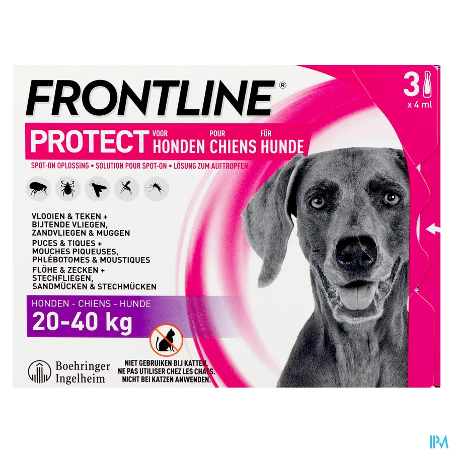 packshot van Frontline Protect Spot-On Hond 20-40 kg 3 x 4 ml