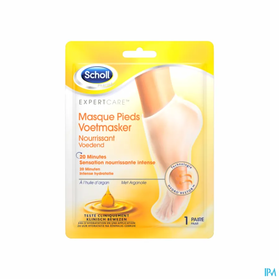 packshot van Scholl Voedend 20-Minuten Voetmasker voor Intense Hydratatie gedurende 24 Uur met Arganolie 1 Paar