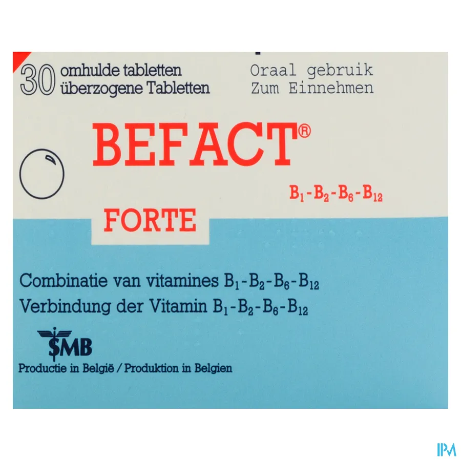 packshot van Befact Forte 30 Tabletten