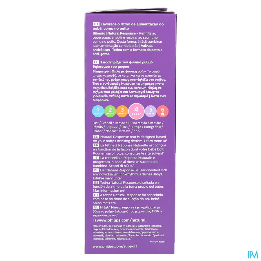 packshot van Philips Avent Natural 3.0 Zuigfles 330 ml 1stuk