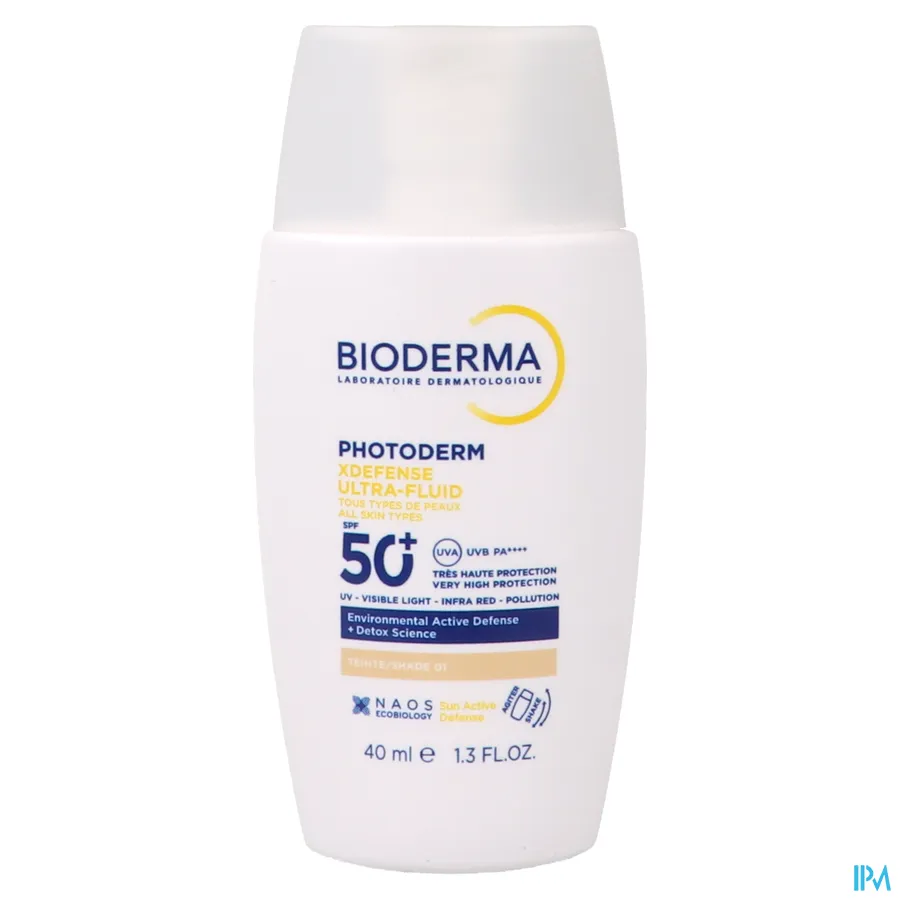 productshot van Bioderma Photoderm XDefense Ultra-Fluid SPF 50+ 40 ml Shade 01