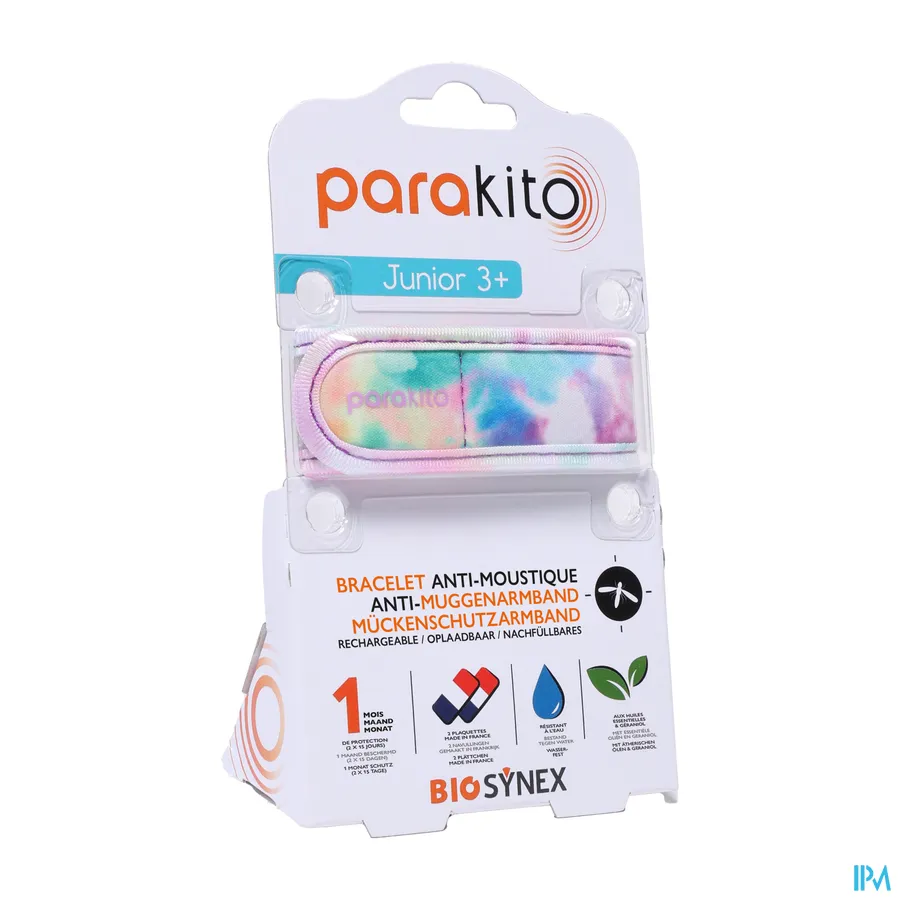 packshot van Parakito Junior 3+ Anti-Muggenarmband Tie & Dye