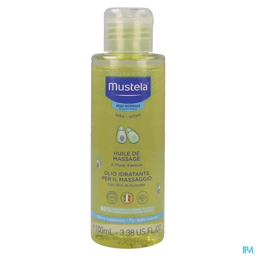 packshot van Mustela Baby en Kind Massage-Olie voor Normale Huid 100 ml