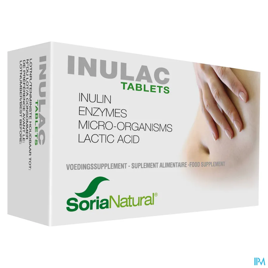 packshot van Soria Inulac voor een Goede Vertering 30 Zuigtabletten