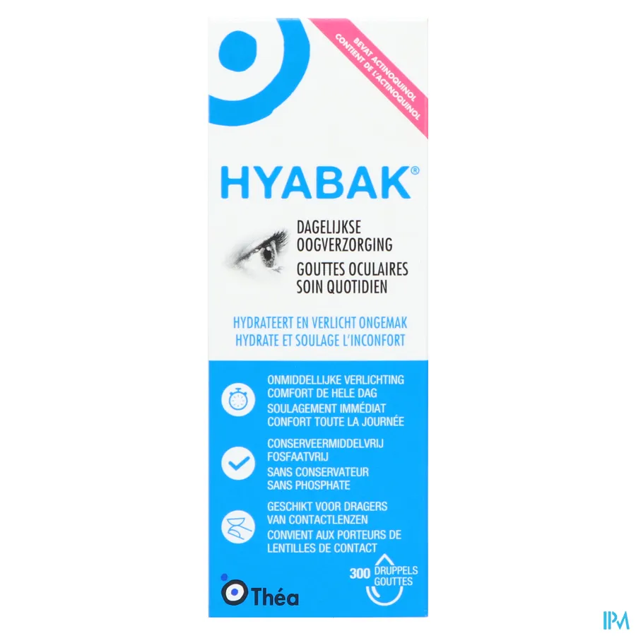 packshot van Hyabak met 0,15% Hyaluronzuur zonder Bewaarmiddel 10 ml