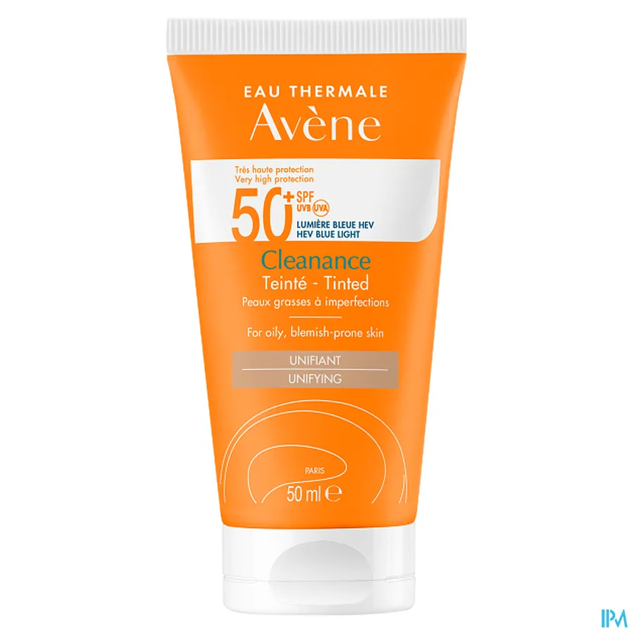 productshot van Avène Cleanance Getinte Zonnefluid SPF 50+ 50 ml