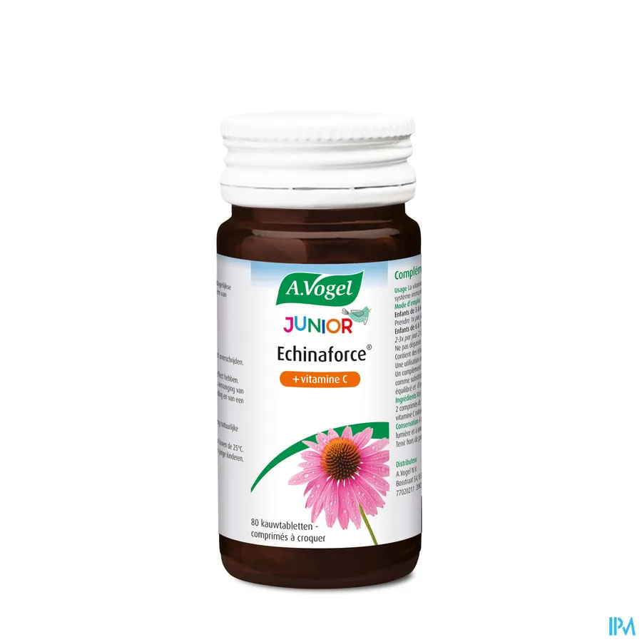 productshot van A. Vogel Echinaforce Junior + Vitamine C 80 kauwtabletten