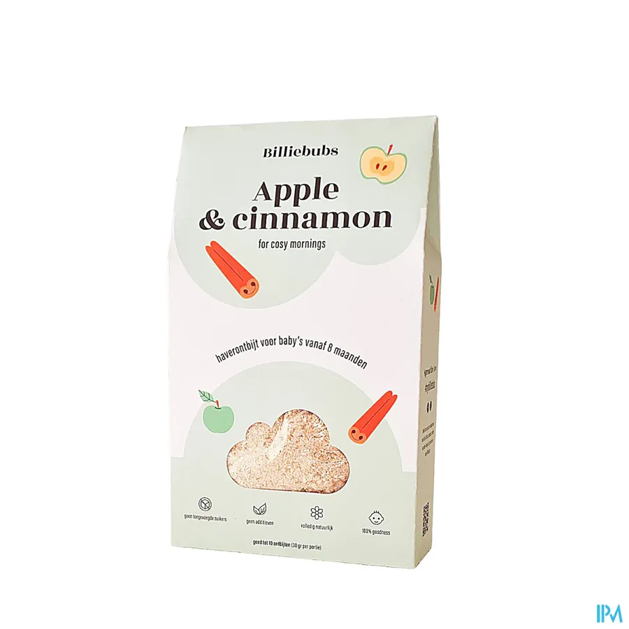 packshot van Billiebubs Cosy Mornings Apple&Cinnamon 300 g