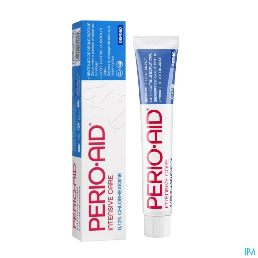 productshot van Perio Aid Intensive Care Tandpasta met 0,12% Chloorhexidine 75 ml