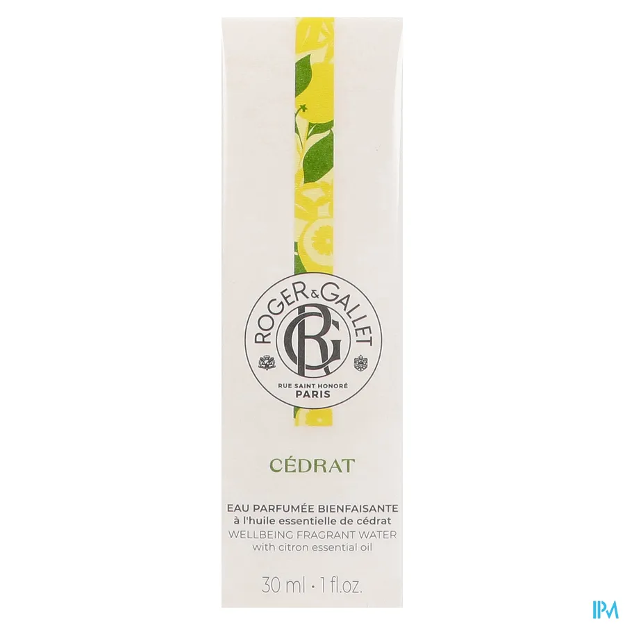 packshot van Roger & Gallet Cedrat Geparfumeerd Water 30 ml