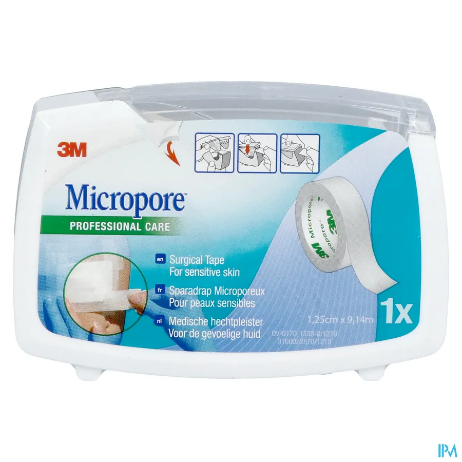 packshot van Micropore 12,5mm x 9,14m