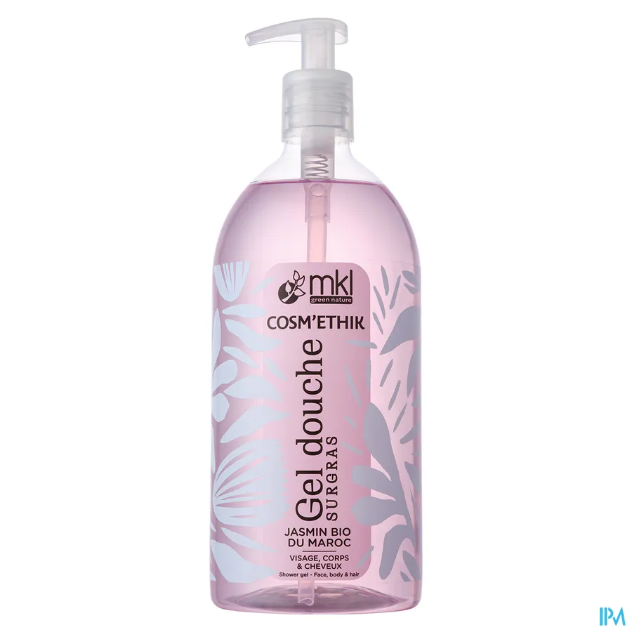 packshot van Cosm'ethik Douchegel Bio Jasmijnbloesem Pompfles 1l