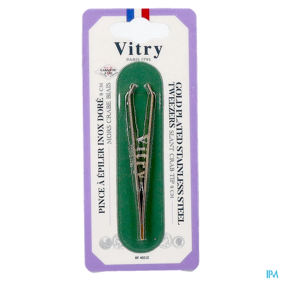 packshot van Vitry Prestige Epileerpincet "krab" Verguld 4021