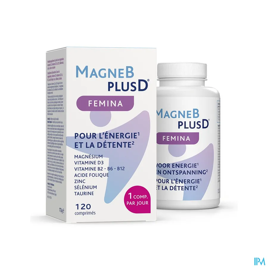 productshot van Magne B plus D Femina 120 Tabletten