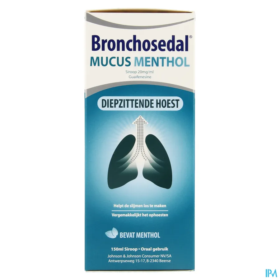 packshot van Bronchosedal Mucus Munt 150ml siroop