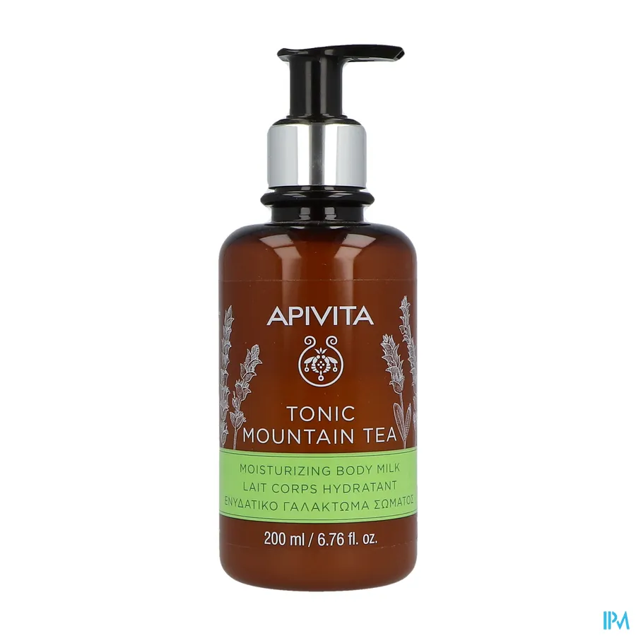 packshot van Apivita Tonic Mountain Tea Hydraterende Lichaamsmelk 200 ml
