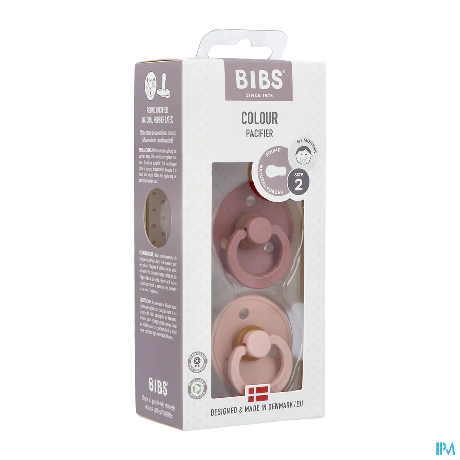 packshot van Bibs Fopspeen Duo Woodchuck/ Blush 6-18 2 stuks