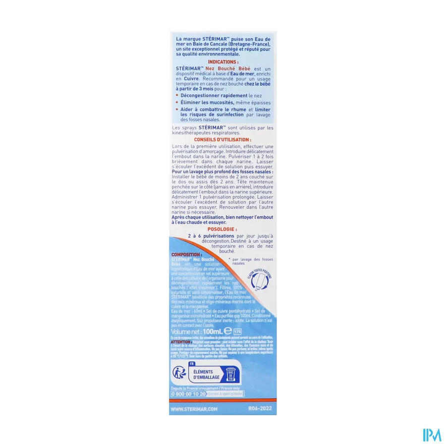 packshot van Sterimar Baby Hypertone Neusspray