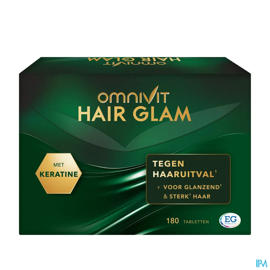 packshot van Omnivit Hair Glam Tabl 180
