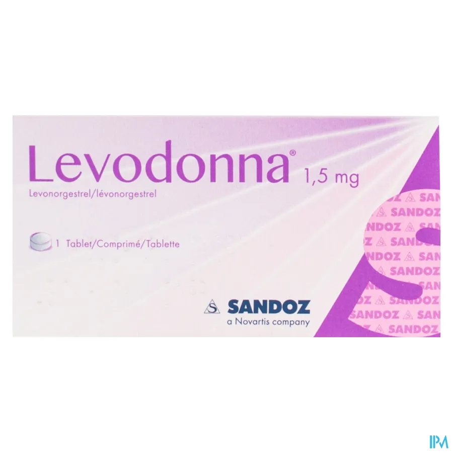 packshot van Levodonna 1,5mg 1 tablet