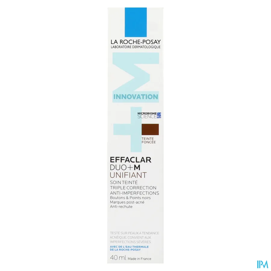 packshot van La Roche-Posay Effaclar Duo +M Unifiant 40 ml Deep Shade