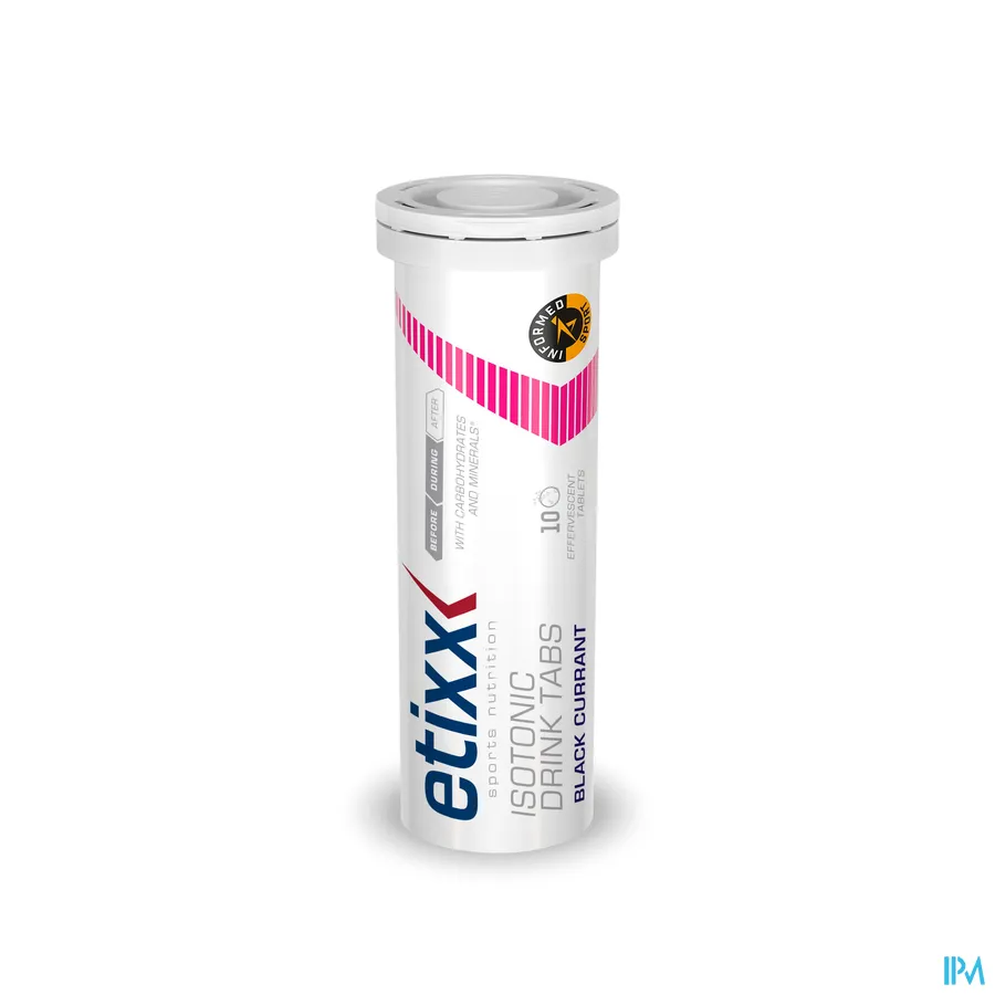 productshot van Etixx Isotonic Drink Tabs Black Currant 3 x 10 Tabletten