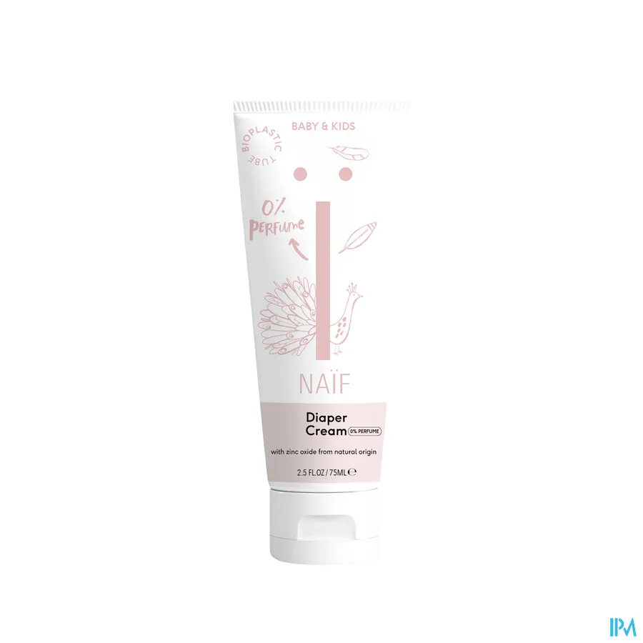 packshot van Naïf Baby & Kids Diaper Cream zonder parfum 75 ml