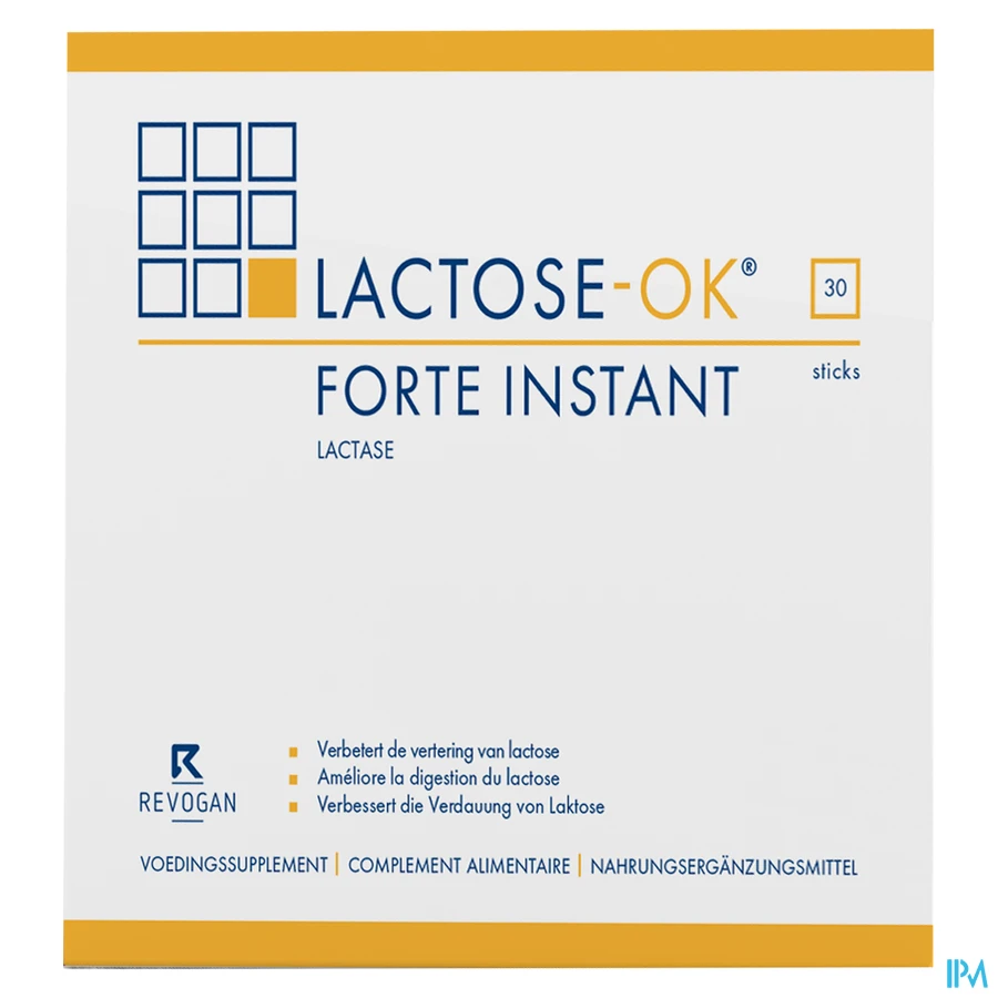 packshot van Lactose-OK Forte Instant 30 Sticks