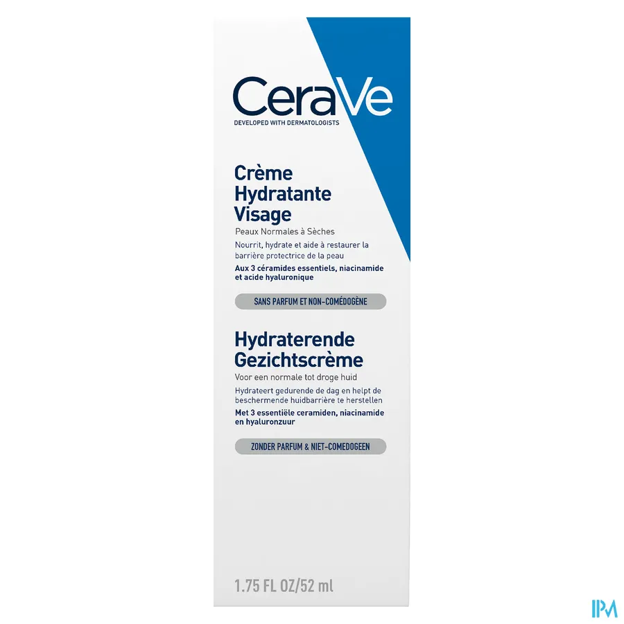 packshot van CeraVe Hydraterende Gezichtscrème 52 ml
