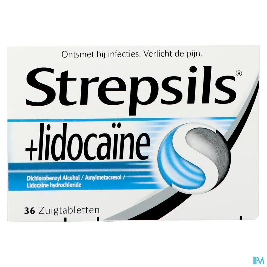 packshot van Strepsils Lidocaïne 36 zuigtabletten