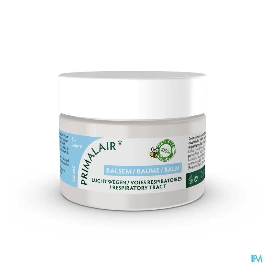 productshot van Primalair Balsem voor de Luchtwegen om Vrijer te Ademen voor Kinderen vanaf 1 Maand Pot 30 ml