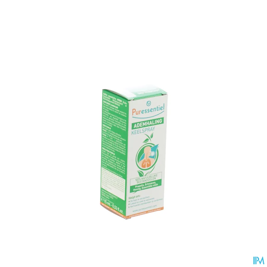 packshot van Puressentiel Ademhaling Keelspray 15 ml
