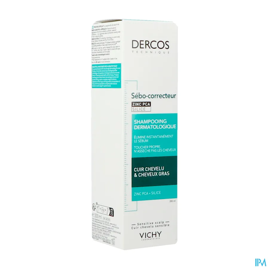 packshot van Vichy Dercos Oil Correct Dermatologische Shampoo 200 ml