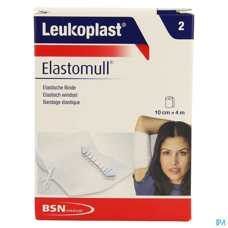 packshot van Elastomull 10cmx4m 2 Leukoplast