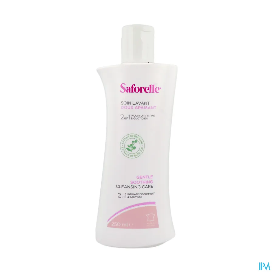productshot van Saforelle Zachte Intieme Wasoplossing voor Dagelijks Gebruik voor Gevoelige of Geïrriteerde Huid 250 ml