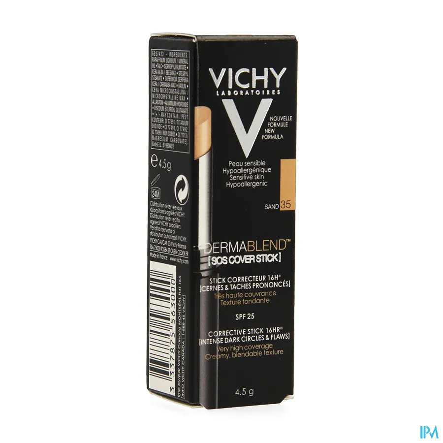 packshot van Vichy Dermablend SOS Cover Stick 35 Sand 4,5 g