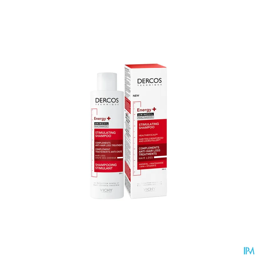 productshot van Vichy Dercos Energy+ Stimulerende Shampoo 200 ml