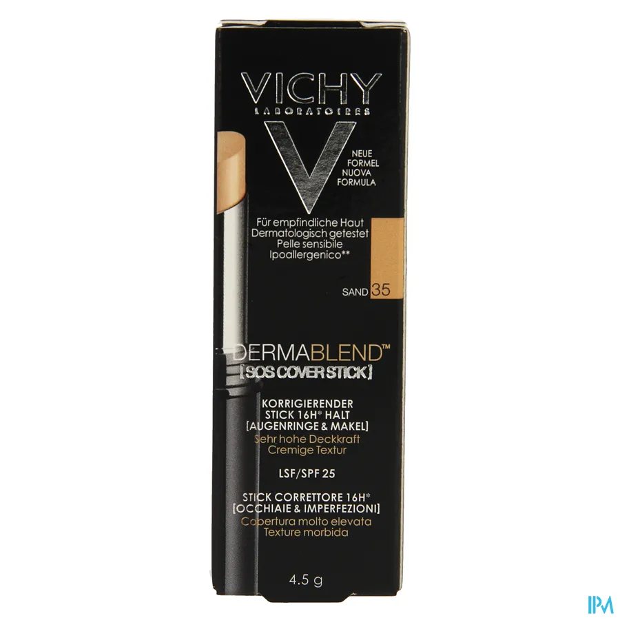 packshot van Vichy Dermablend SOS Cover Stick 35 Sand 4,5 g