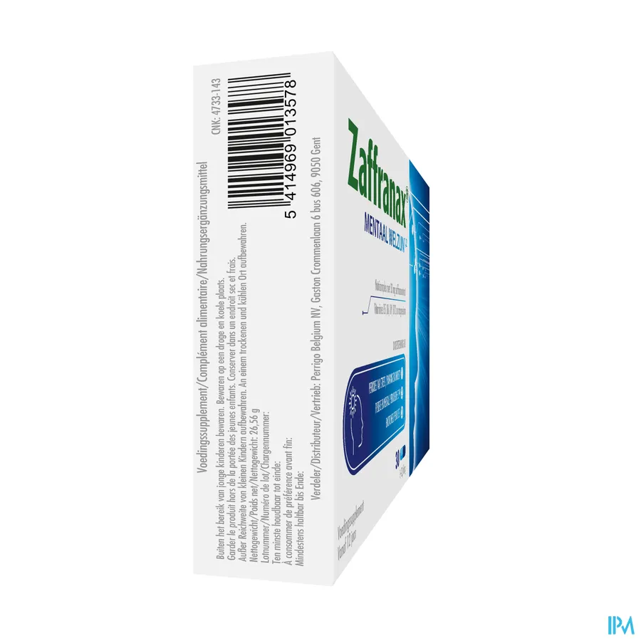 packshot van Zaffranax Mentaal Welzijn 30 capsules