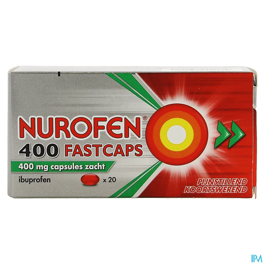 packshot van Nurofen 400 mg Fastcaps 20 Capsules