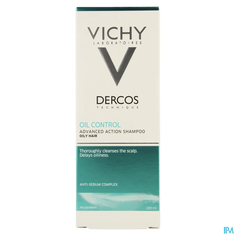 packshot van Vichy Dercos Sebum Regulerende Verzorgingsshampoo voor Vet Haar voor Frequent Gebruik 200 ml