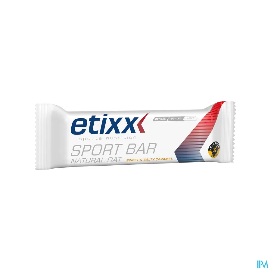 productshot van Etixx Natural Oat Sport Bar Sweet en Salty Caramel 12 x 55 g