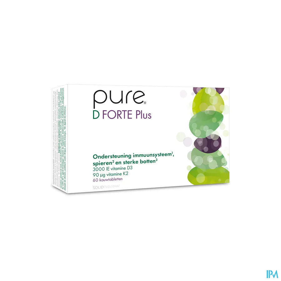 packshot van Pure D FORTE Plus 60 kauwtabletten