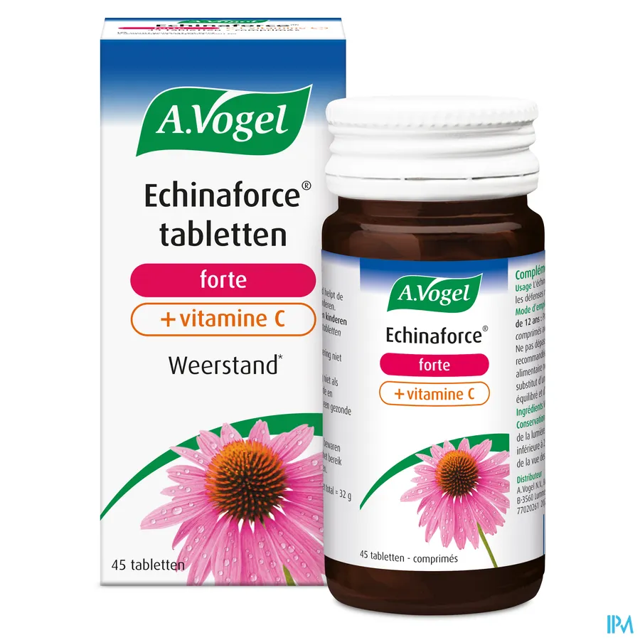 packshot van A. Vogel Echinaforce Forte + Vitamine C 45 tabletten